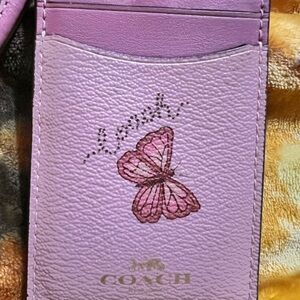 Coach Pink Butterfly lanyard. NWT